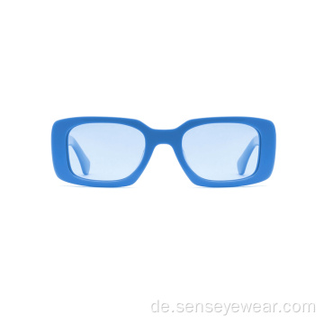 Rechteckige benutzerdefinierte Logo Vintage Frauen Square Sonnenbrille